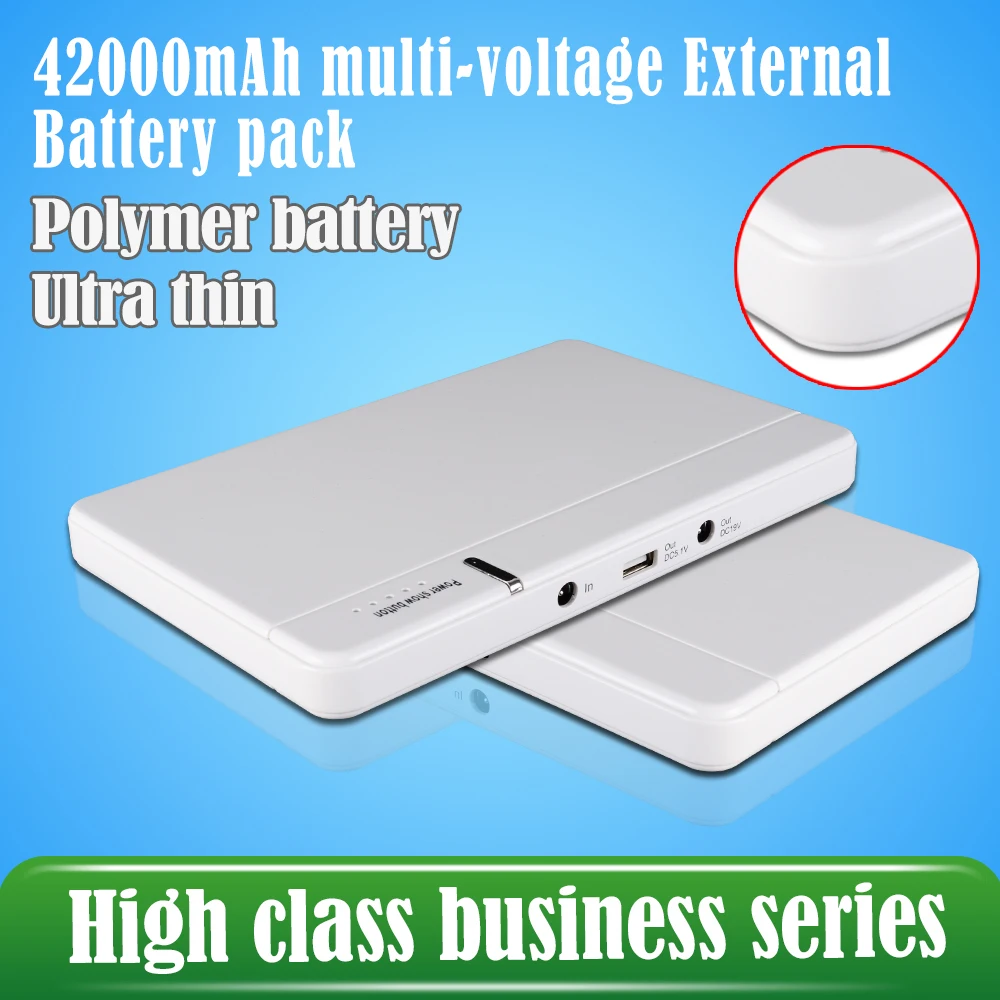 42000mAh power bank Multi Voltage (5V 12V 16V 19V) External battery for phones tablets laptops