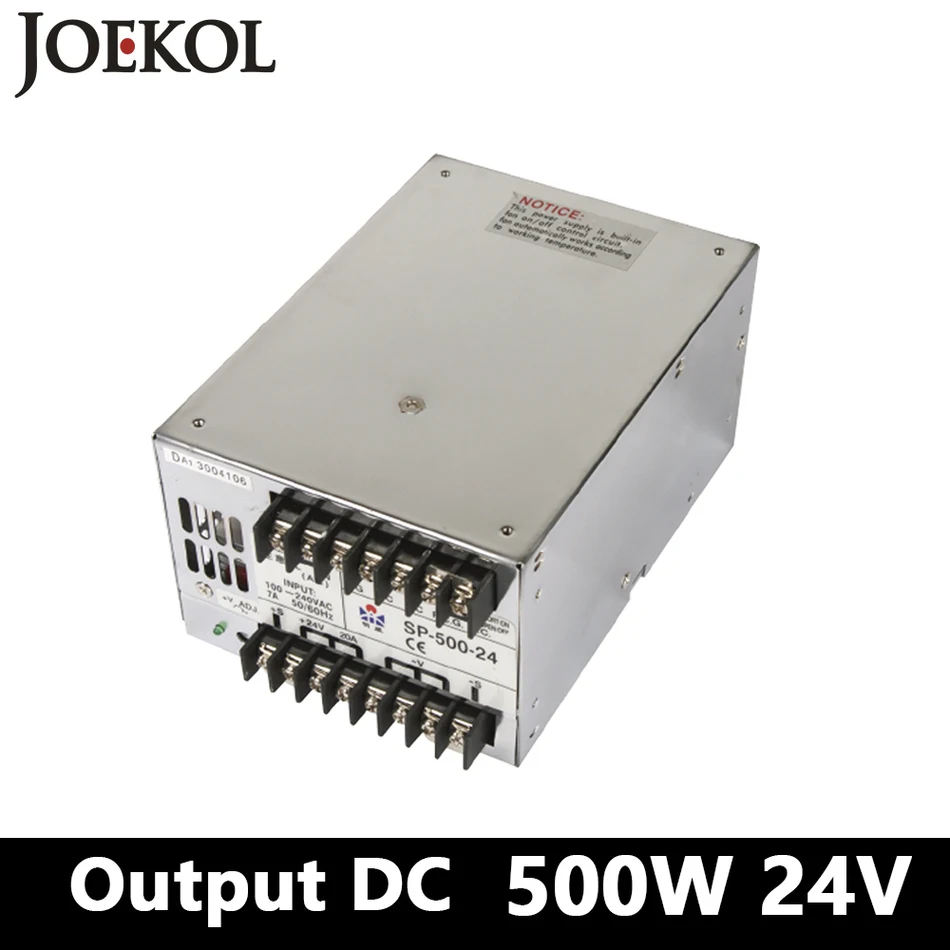 

PFC Switching Power Supply 500W 24v 21A,Single Output Parallel Ac Dc Power Supply,AC110V/220V Transformer To DC 24V