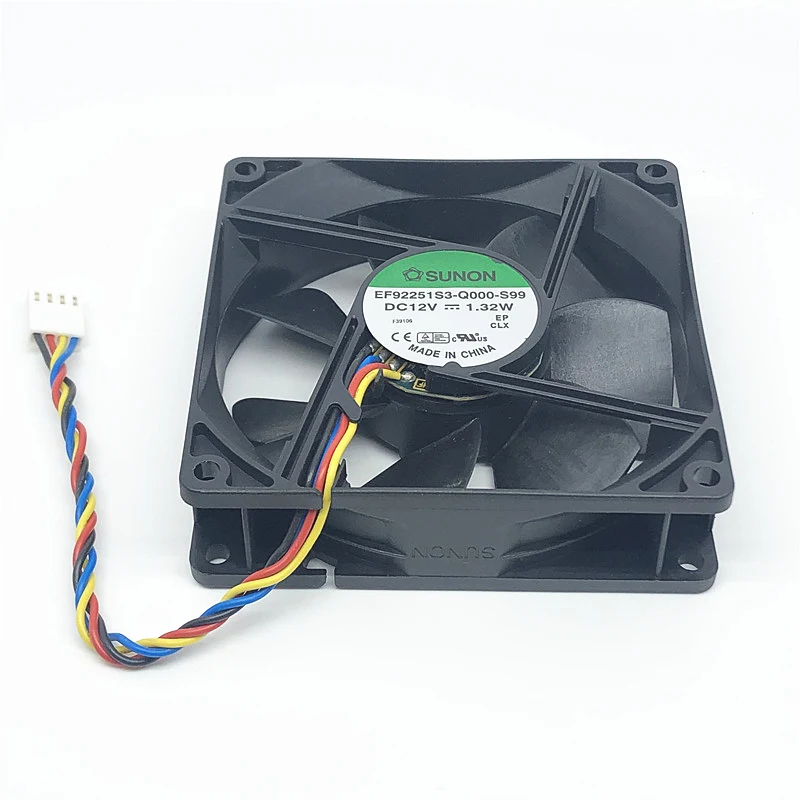 SUNON 9025 90MM 90x90x25mm 775 CPU Fan PC Case Cooling Fan 12V 1.32W EF92251S3-Q000-S99 with PWM 4pin