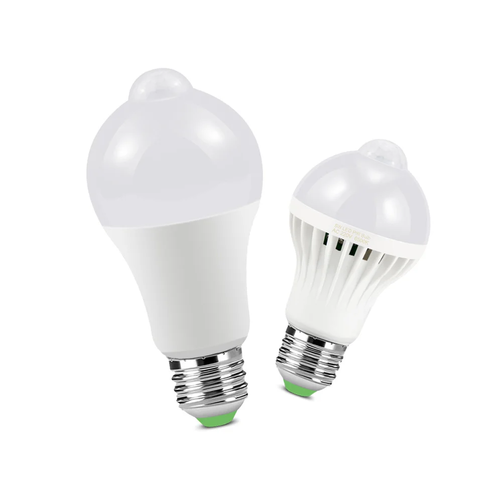 

E27 220V 110V PIR Motion Sensor LED bulb Sound Voice sensor lamp 5W 7W 9W 12W 18W light Stair Hallway Night Emergency lighting