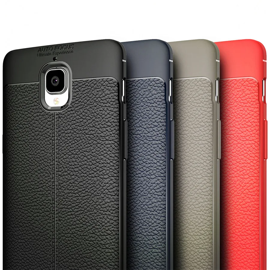 For One plus 3 case Case Luxury Leather TPU Silicone Phone for Oneplus5 Oneplus 6T Back Cover Business Fitted |
