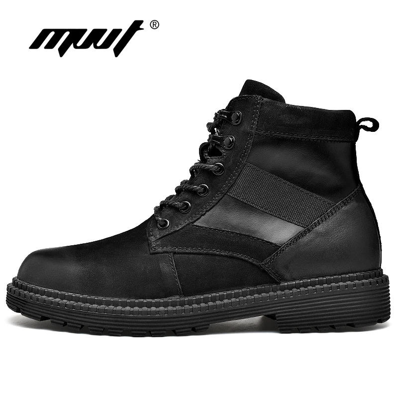 Véritable De Solide Qualité Automne Imperméable Mode En Et Martin Bottes Chaud Noir Cheville D'hiver Hommes Top Cuir Homme qUH8wPqxt