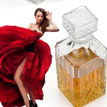 1 шт. 800 мл Роскошная квадратная стеклянная бутылка для вина, графин для вина, бутылка для виски, кувшин, барная посуда J1084