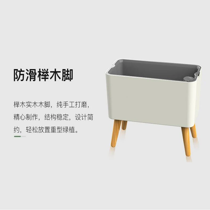 

Z smart creative lazy flower pot Nordic wind plant holder green plant plastic flower pot plastic self-absorbent and durable