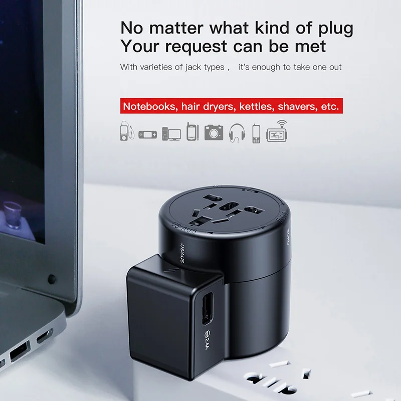 Универсальное дорожное зарядное устройство Baseus с двумя USB портами 2 4 А|Зарядные