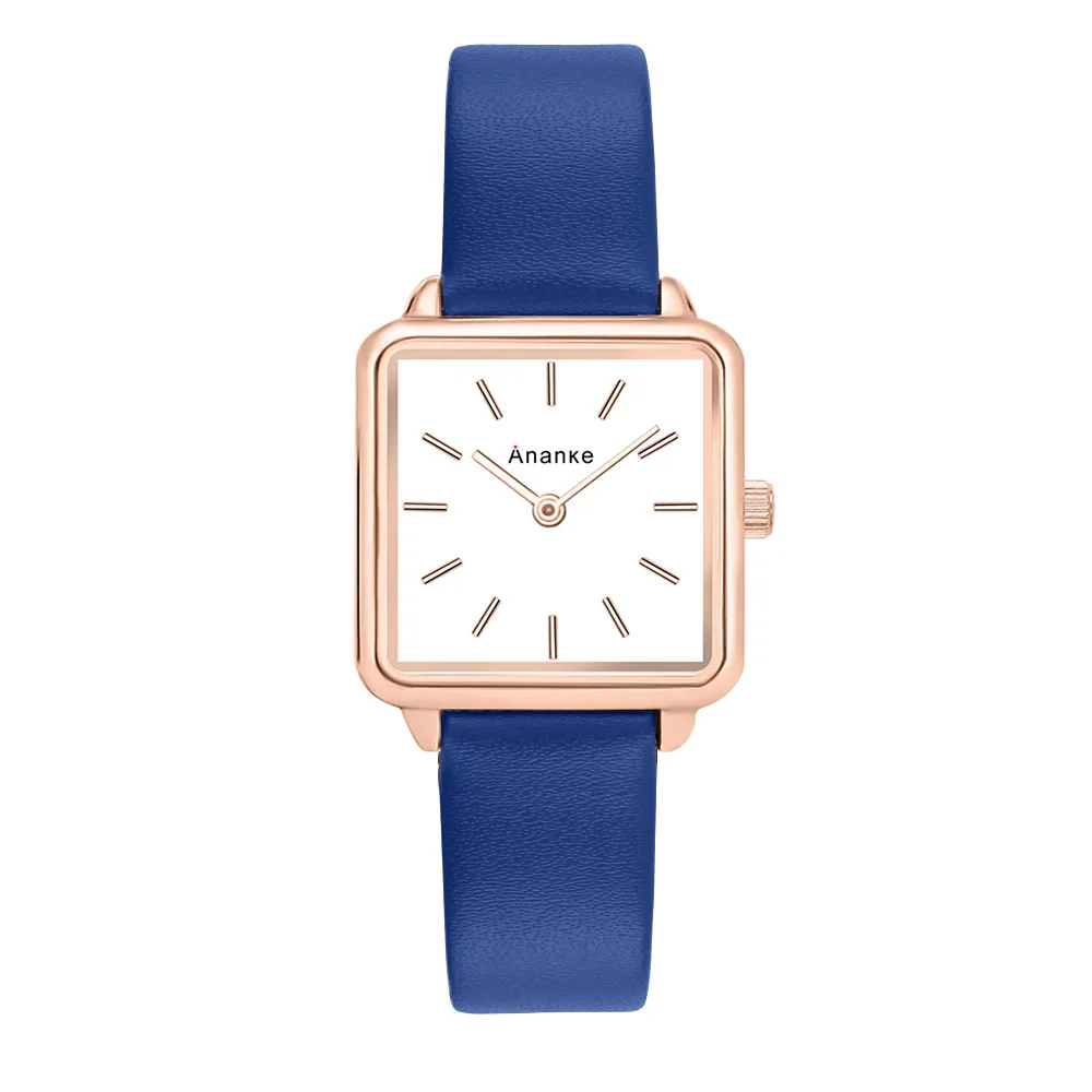 Топ люксовый бренд Ananke часы Япония механизм Женские часы кожаный сетчатый ремень водонепроницаемые женские часы relogio feminino - Цвет: 2