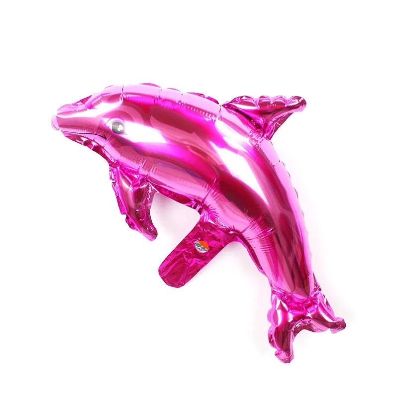 50 шт./лот, Животные Сафари, воздушные шары, игрушки для детей, украшения для дня рождения, жираф/тигр/лев/обезьяна, фольгированные воздушные шары, Классические игрушки - Цвет: 16inch dolphin pink