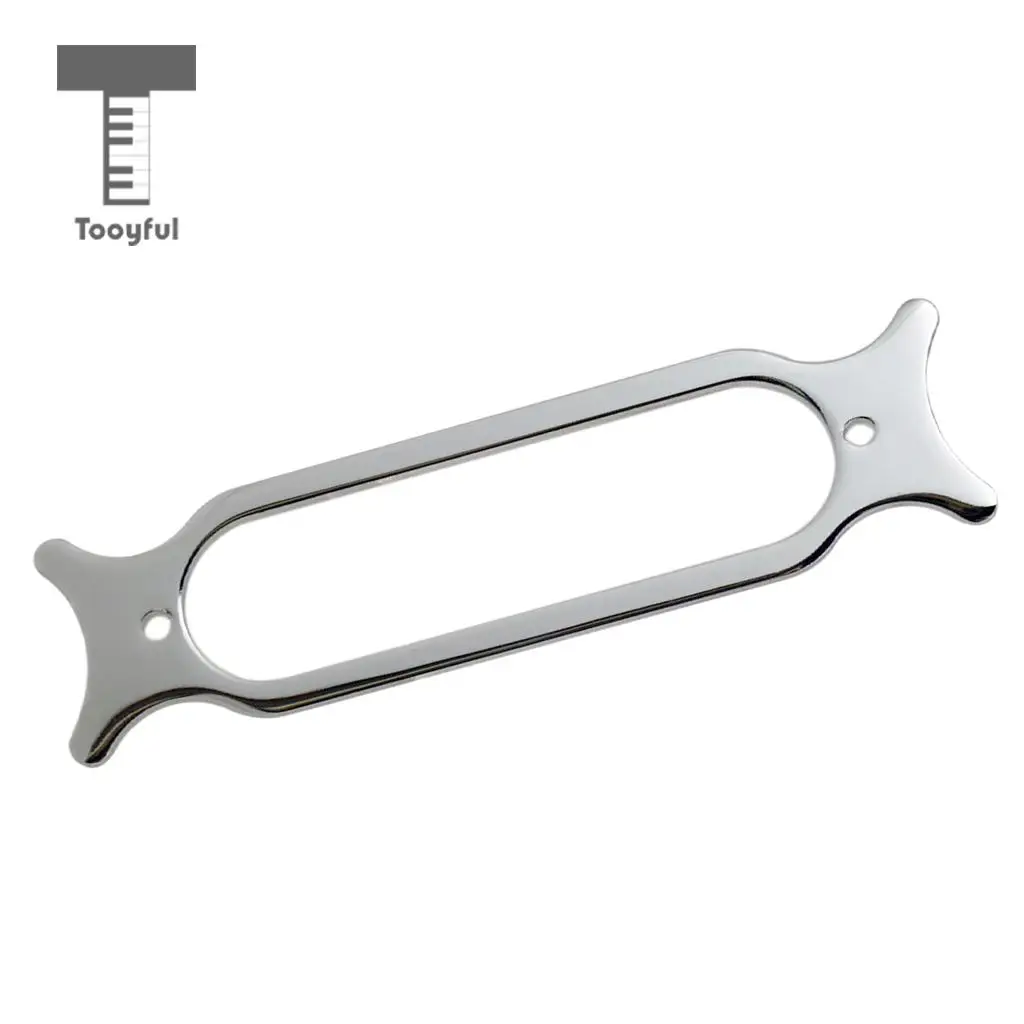 Tooyful Durable 1 Piece Metal Single Coil Pickup Mounting Ring Plates Frame Silver for Electric Guitar Parts
