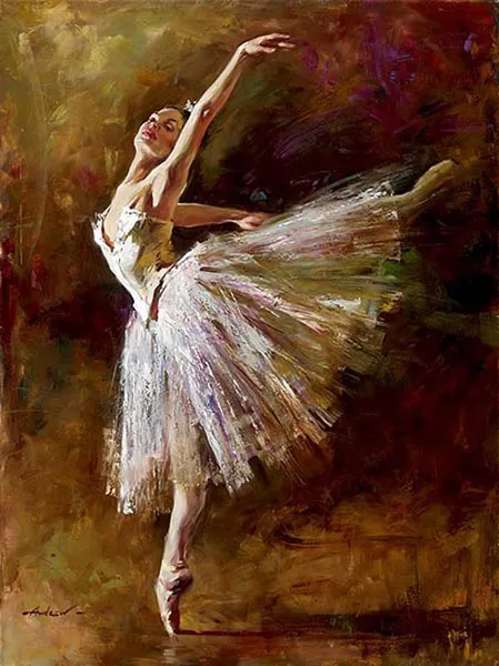 

YUMEART Diamond Painting Cross Stitch Needlework Mosaic Full Embroidery 5D Drill Square Diamond Sets Unfinished Ballerina Dancer