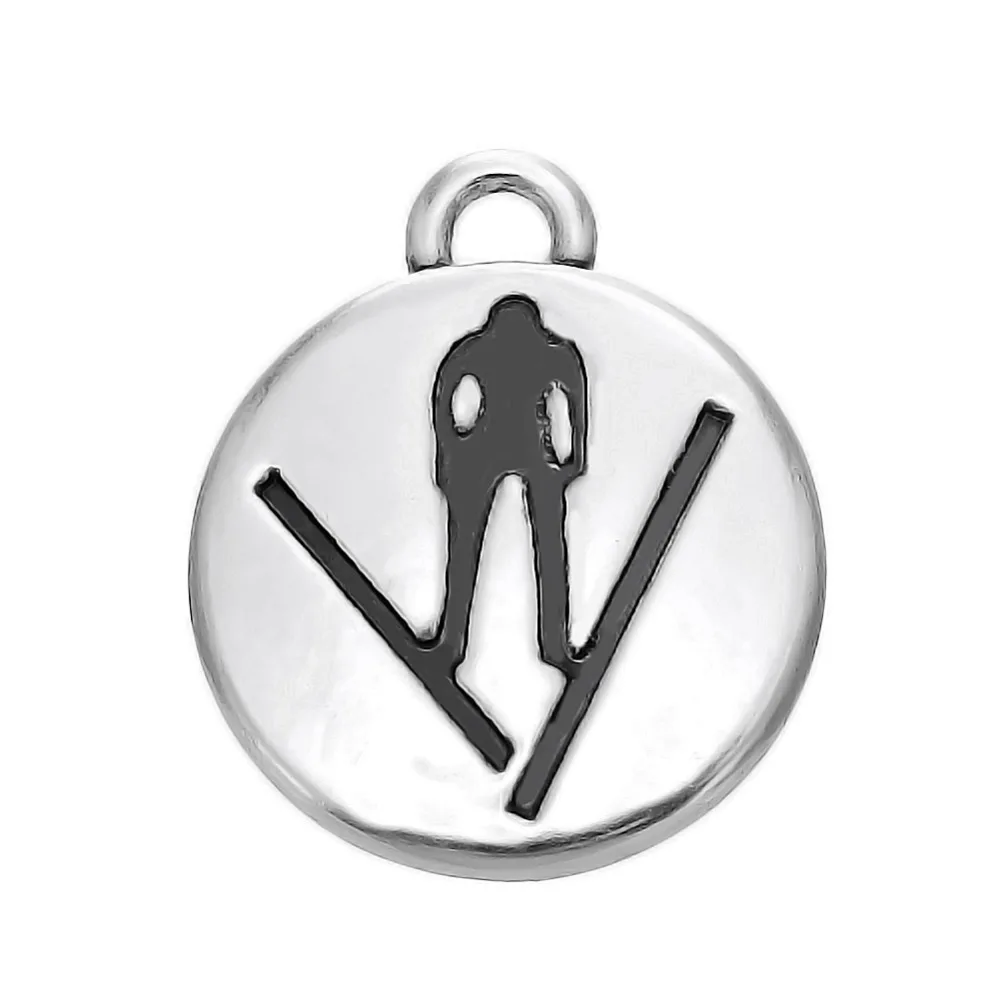

50pcs/LOT SKI JUMPING sports charms