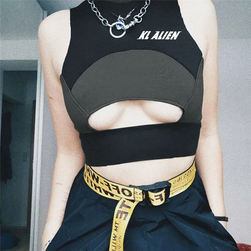 Women Sexy Sleeveless Hollow Vest Summer Club Party Dance Crop Tops Blouse Shirt