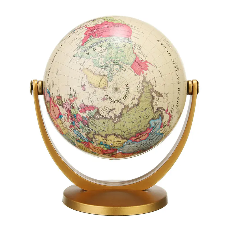 KiWarm винтажный земной шар карта земли с подставкой под старину рабочего стола декоративный мир география образовательный домашний офисный Декор