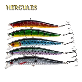 

Hercules 5pcs/lot Minnow Fhishing Lures 10cm/8.5g Hard Baits Artifical Make High Quality Fishing Tackle 5 Color Good Bait