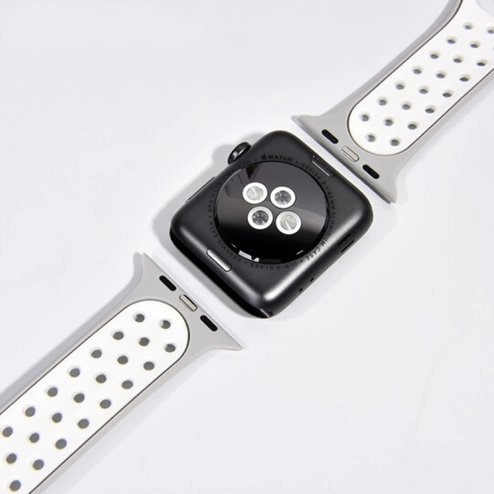 Sport strap for apple watch band 4 42mm 38mm 44mm 40mm correa silicone watchband for iwatch strap series 4/3/2/1 rubber bracelet