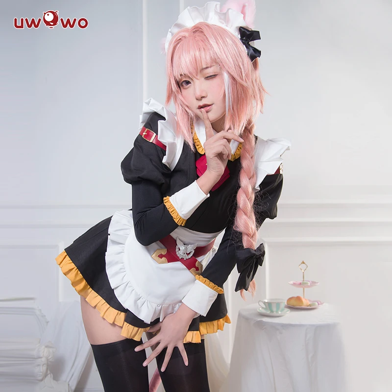UWOWO аниме Fate/Grand Order Astolfo карнавальный костюм FGO Apocrypha платье горничной униформа для