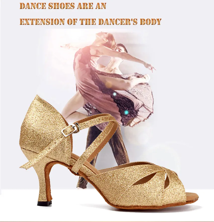Ladingwu/блестящие женские сандалии; золотые бальные вальсы; вечерние туфли для танцев; Сальса; туфли для латинских танцев; Каблук 6 см; 7,5 см; 8,5 см; 10 см