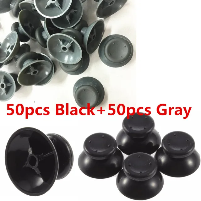 Special Price Analog Cover 3D Thumb Sticks Joystick Thumbstick Mushroom Cap Cover For Microsoft Xbox 360 XBOX360 Controller(50 Black+50 Gray)