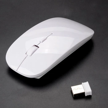 

Ultra Slim 2.4ghz Wireless Optical Mouse for Laptop PC 10M USB Household Working Mouses White Y60*SY0019#