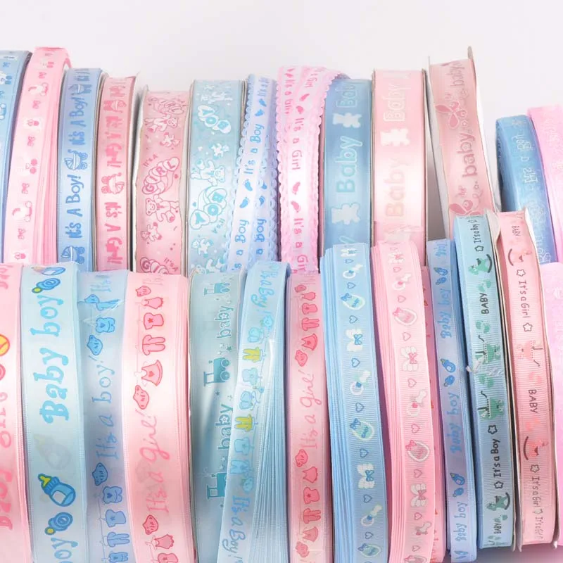Baby Mix Pink/blue Ribbons For Crafts Sewing Decorative Trim Lace Set Box Bow DIY Accessories Gift Wrapping 6yard/lot ribbon decoration ribbon supplies wrapping ribbon sewing ribbon