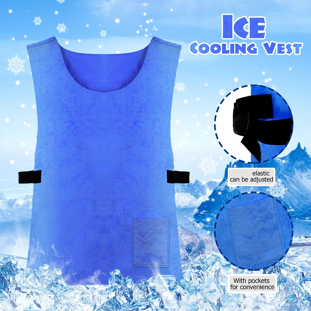 

Unisex Summer Anti-heat Ice Cooling PVA Vest Sports Fast Cool Vestwear for Outdoor Work High Temperature Protective Clothing