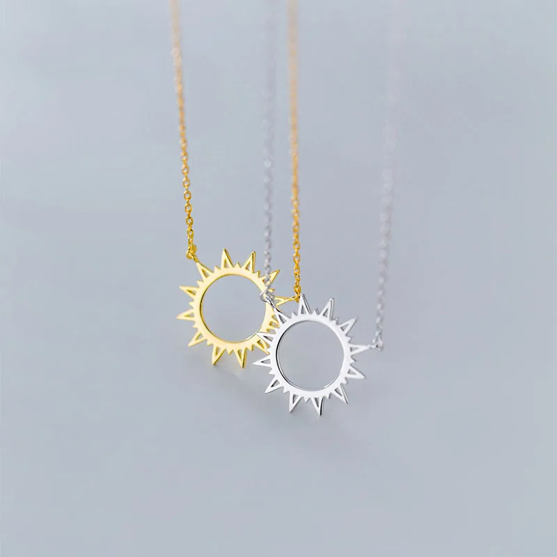 

Holiday Hollow Sun Sunshine 925 Sterling Silver Necklace