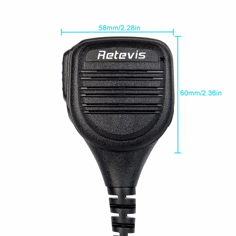 Retevis непромокаемые 2-контактный плеча дистанционный динамик-rophone стандарт голосовой связи PTT для Motorola радио PMR446 PR400 Mag Один BPR40 A8 EP450 AU1200