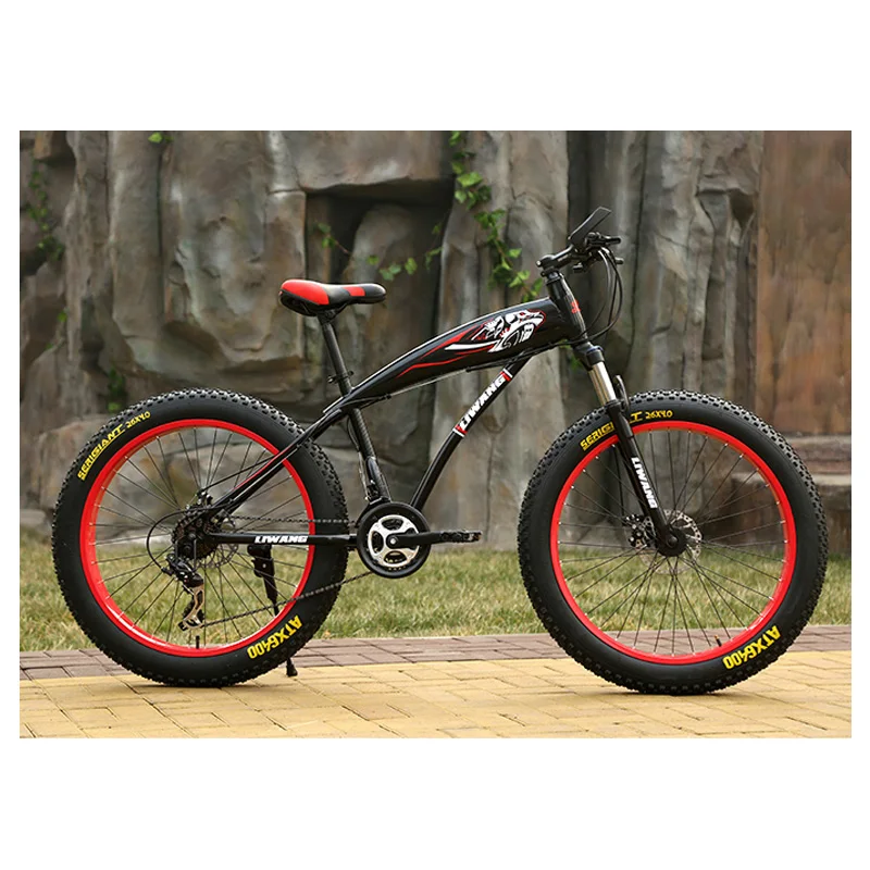 Clearance Snow Bike 21 Speed 24 Speed 27 Speed 26 Inch Double Disc Brake Big Tire Mountain Bike 4