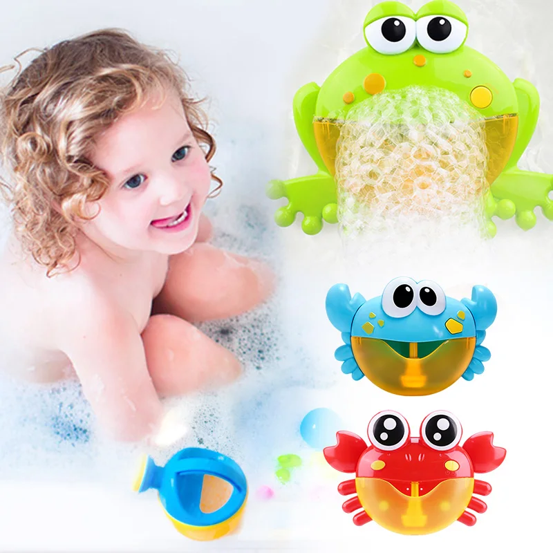

Automatic Bubble Crabs Music Kids Pool Swimming Bathtub Soap Machine Bubble Maker Baby Frog Bath Toy for Children