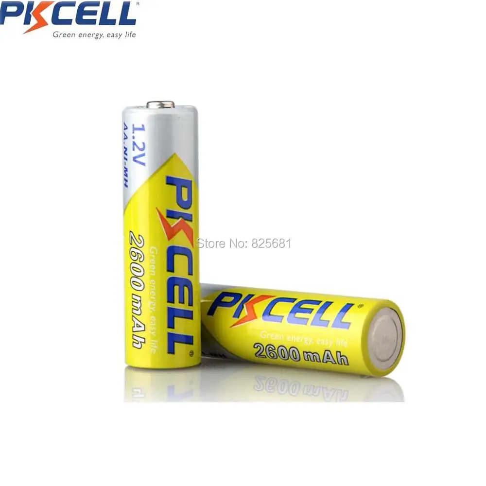 12 шт PKCELL AA 2300 mAh до 2600 mAh 1,2 V NIMH заряжаемые аккумуляторы и 3 Battrey коробки белый пластик для aa Rr aaa