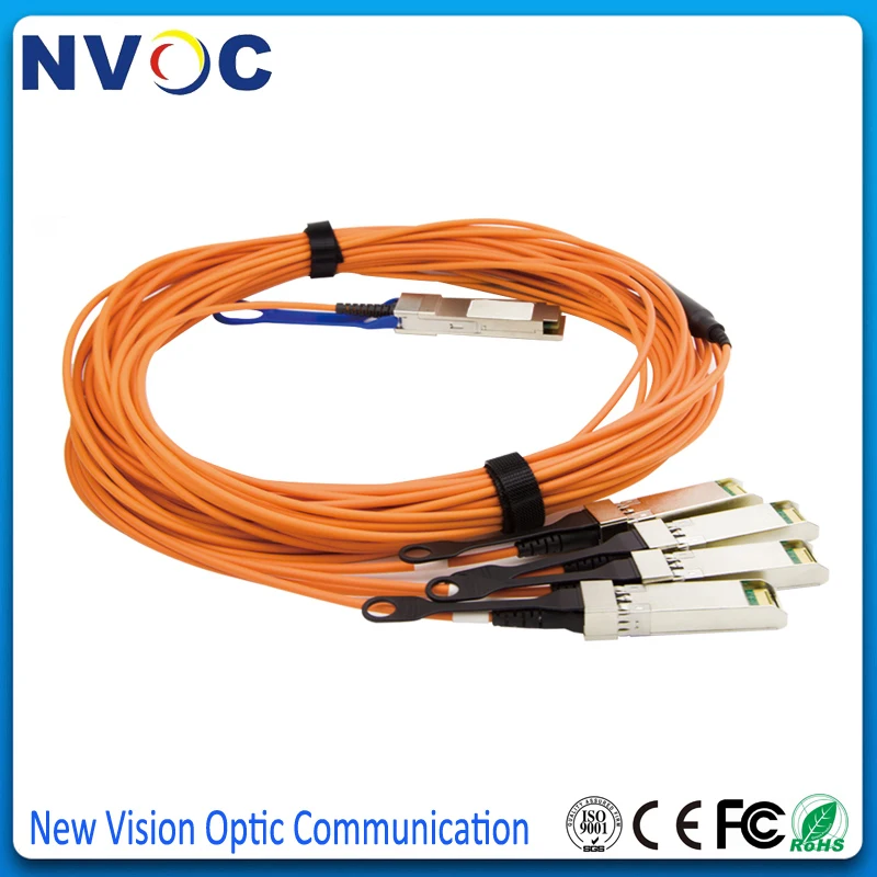 Бесплатная доставка 40G QSFP + до 4x10G SFP 10M мультимод MMF OM2 активный оптический кабель AOC