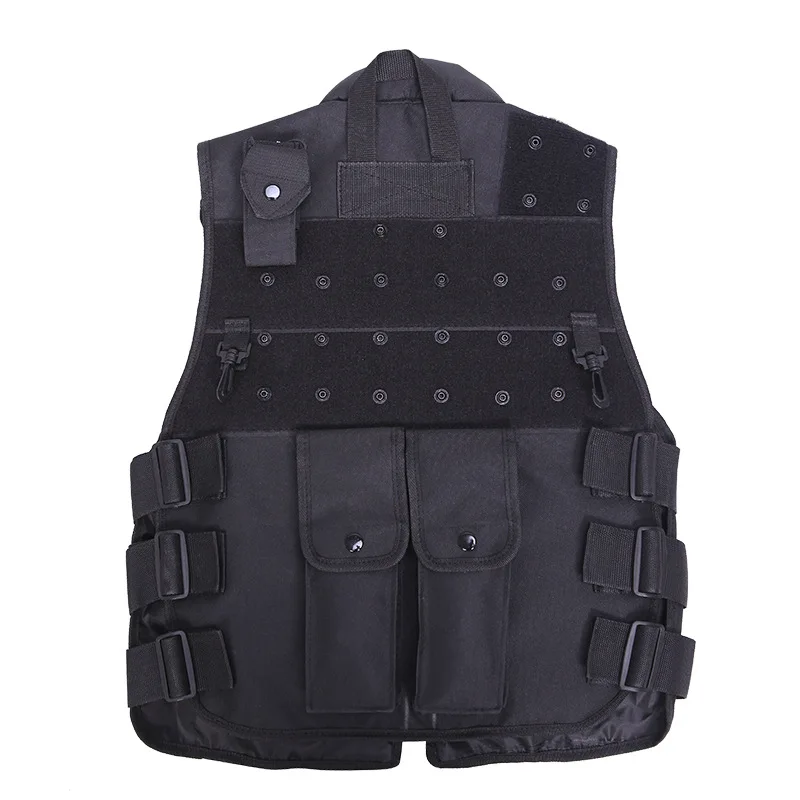 Military Tactical Vest Black SWAT FBI POLICE Vest High Quality Magic Stick CS Molle Protective Comb