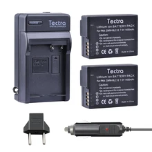 Cheaper Tectra 2PCS DMW-BLC12 BLC12 BATTERY + Digital Charger + Car Plug for Panasonic Lumix FZ1000 FZ200 FZ300 G5 G6 G7 GH2 DMC-GX8