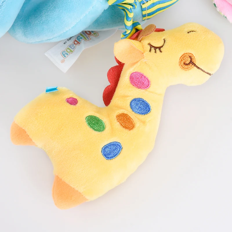 3 стиля Детская каруселька на кроватку круглый слон жираф набивная кукольная кровать круглая со звуком плюшевые животные детские