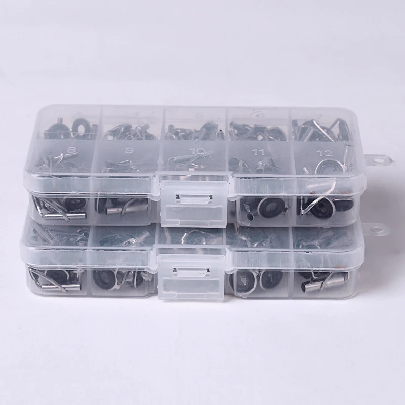 

Hot Selling 80 Pcs Fishing Rod Guide Rings Mixed Size Stainless Steel Ceramic Fish Pole Repair Tips Tool