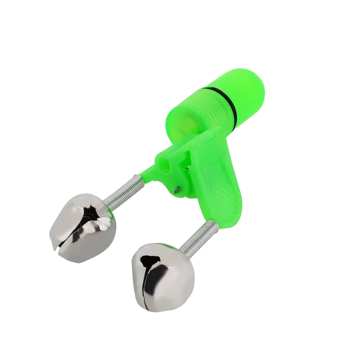 10Pcs/Lot Double Twin Bells Ring Bite Alarm Night Fishing Rod Tip LED Light Clip Outdoor Fishing Tackle Box Tools Random Color