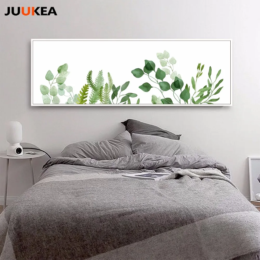 

Watercolor Tropical Leaf Plants Canvas Art Print Painting Poster, Large Size Wall Picture For Living Room, Giclee Home Decor