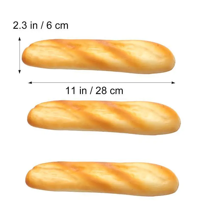 Искусственный хлеб, искусственный хлеб, имитация пищи, модель, украшение, кухонный реквизит, багеты, декор, детские игрушки, рождественский подарок, вечерние сувениры - Цвет: Baguette