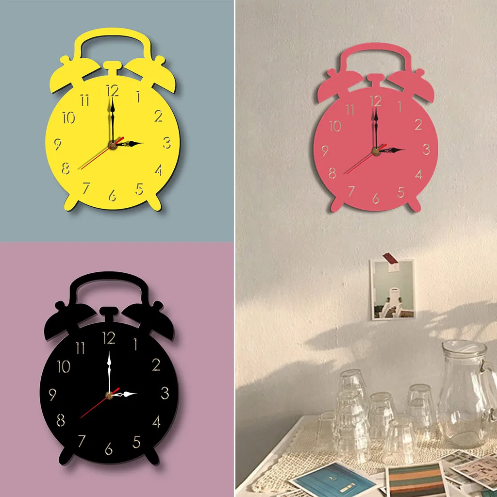 Часы в скандинавском стиле будильника настенные часы с тихим ходом деревянные для дома гостиной настенные часы маятник самоклеющиеся diy 3d современные 19JUL23