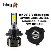 HLXG 2шт 12000LM H7 светодиодные, под шину CANBUS, для автомобиля лампы фар без ошибок для TIGUAN Lavida Gran Lavida lamando Gran Touran