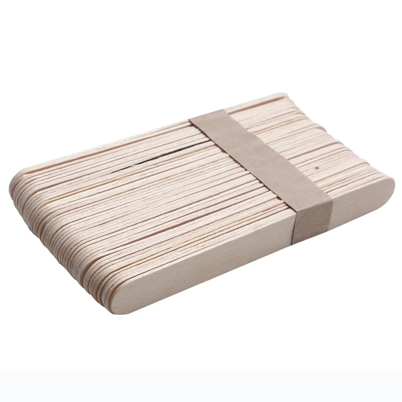 100pcs Waxing Wax Wooden Spatula Tongue Depressor Disposable Bamboo Sticks 15CM(6 Inch) Waxing Craft Stick Hair Remover Tools
