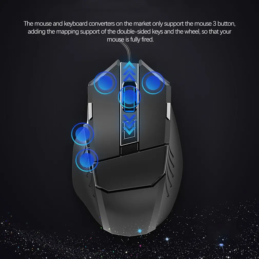 Bluetooth BattleDock Keyboard Mouse Converter PUBG Phone Game Controller Dual USB Ports with Phone