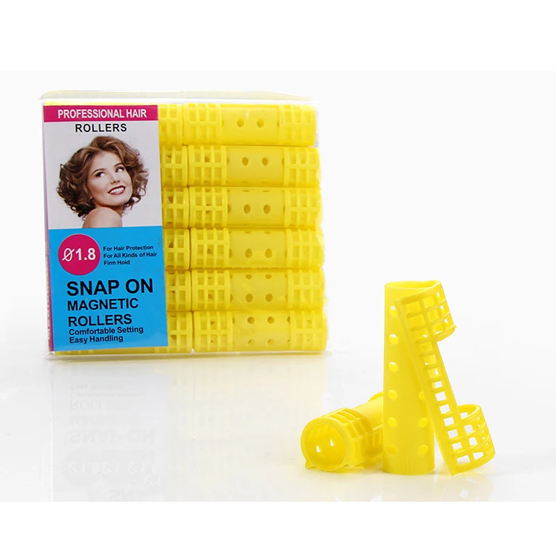 3 Packs 36pcs Snap On Hair Rollers Plastic Curlers Diy Hair Salon Perm