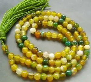 

Free shopping! Tibetan Buddhist 108 Jade Beads Prayer Mala Necklace color Fashion