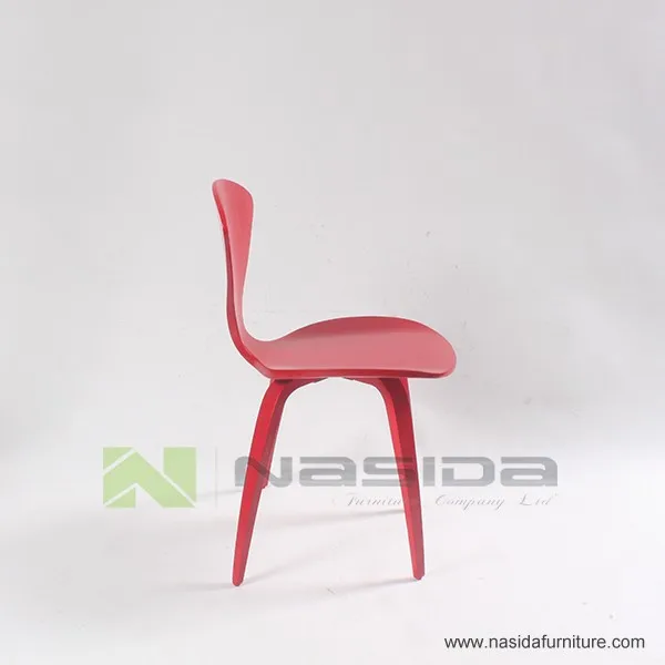 CH177 Natural side chair walnut or ash wooden Norman Cherner Chair Plywood chairs red black white dining chair free shipping