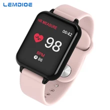 LEMDIOE b57 умные часы для мужчин и женщин, мониторинг сердечного ритма, кровяного давления, напоминание о звонках, водонепроницаемый фитнес-трекер