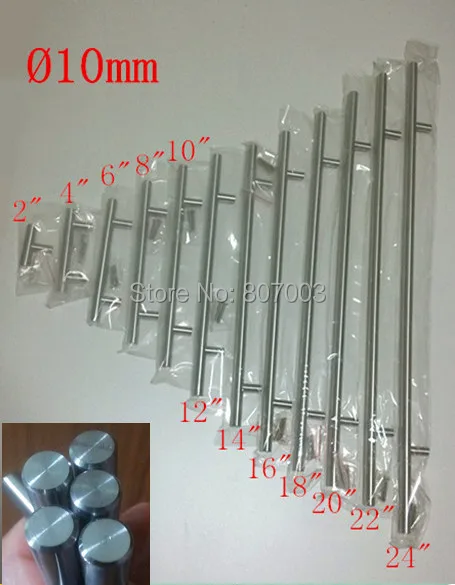 

Stainless Steel Kitchen Brushed Door Cabinet T Bar Handle Pull Knob 2" ~ 24''