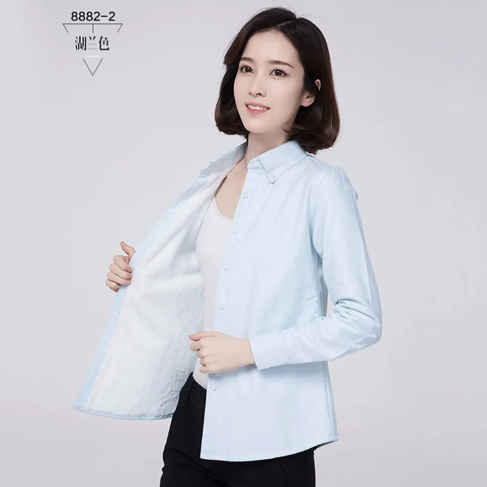 Рубашка женская белая Вельветовая теплая большого размера|blouse brand|blouses plusbrand blouse |