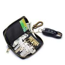 YICHENG, натуральная кожа, мужской и женский кошелек для ключей, унисекс, RFID Блокировка, деловой чехол для ключей, модный держатель для карт, кошелек для монет, чехол для ключей