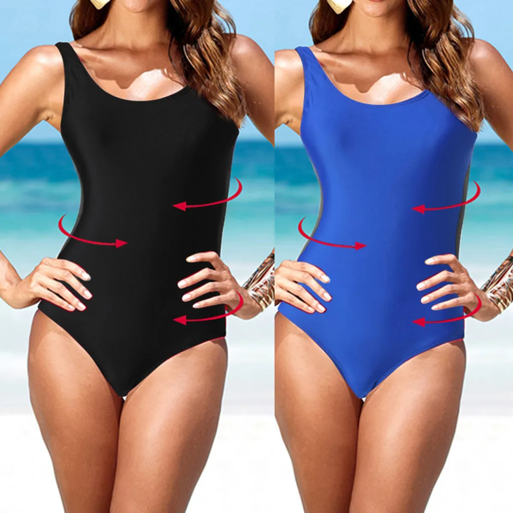 

one piece swimsuit women Ladies Large Size Beach Swimsuit Split Conservative Swimsuit Print High bikini swimsuit high waist 04*