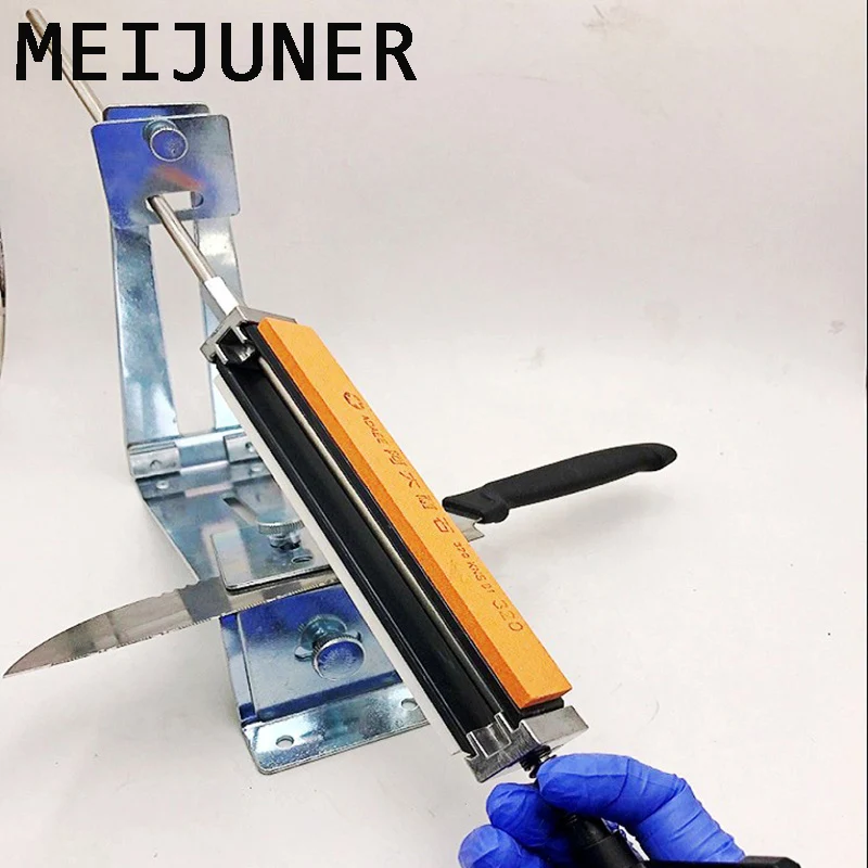 Meijuner, точилка для кухонных ножей, Профессиональный кухонный нож Lansky, система Точилки с 4 алмаз точильного камня, с фиксированным углом, MJ281